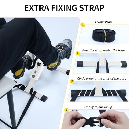 MOMODA Under Desk Bike Pedal Exerciser with LCD Display Portable Mini Exercise Bike for Arm and Leg