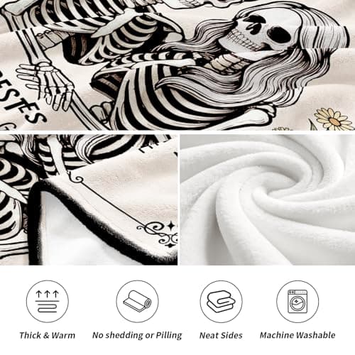 Halloween Gifts for Women, 20th 30th 40th 50th 60th Friend Birthday Gifts for Women, Friend Bestie BFF Best Friend Birthday Gifts for Women, Flannel Halloween Blanket, 50" x 60" B0GYMZ74SV