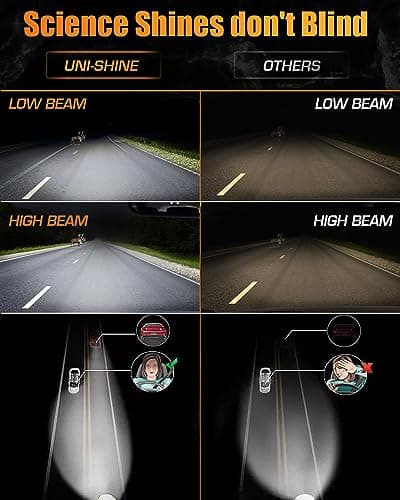 UNI-SHINE 5x7 led headlight 2pcs 7x6 led headlight Reflector Plug and Play H6054 H5054 Hi/Lo Sealed Beam DOT Approved Compatible with jeep Wrangler YJ Compatible with Cherokee XJ