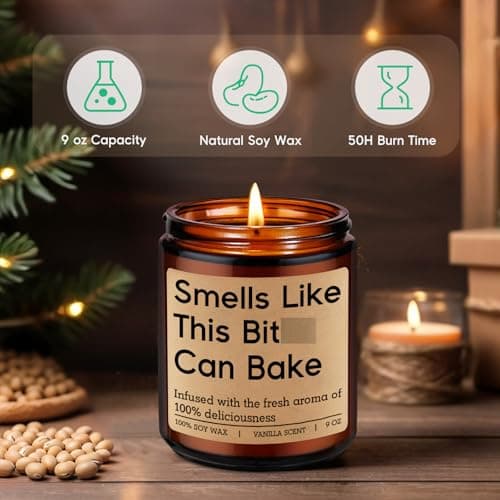 Funny Christmas Bake Gifts for Baking Lovers, Bread Bakers, Pastry Chef, Birthday Ideas for Friend, Culinary Student, Woman GSPY Candle, Gifts for Bakers, Baking Gifts for Women, Men, Sourdough Baker B0F12NQ3HC