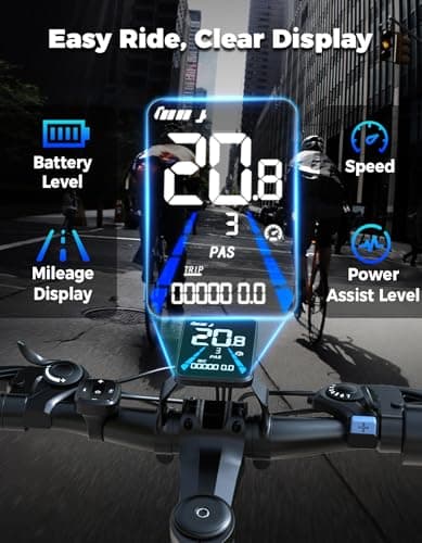 Electric Bike for Adults, 1500W Peak Mountain Ebike with 25 MPH, 65 Miles Range, 7 Speeds, 48V 10Ah Removable Battery 26" Ebike for Commute