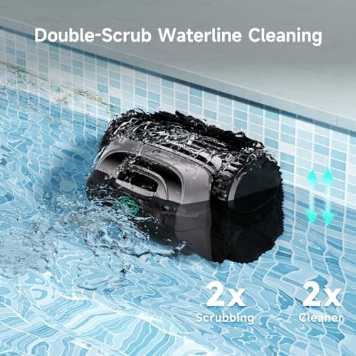 (2026 Upgrade) WYBOT C1 Cordless Robotic Pool Vacuum for Inground Pools, 150mins Above Ground Pool Cleaner 4-in-1 Wall & Waterline Cleaning Up to 1,615sq.ft, Smart App Navigation, Obsidian Green