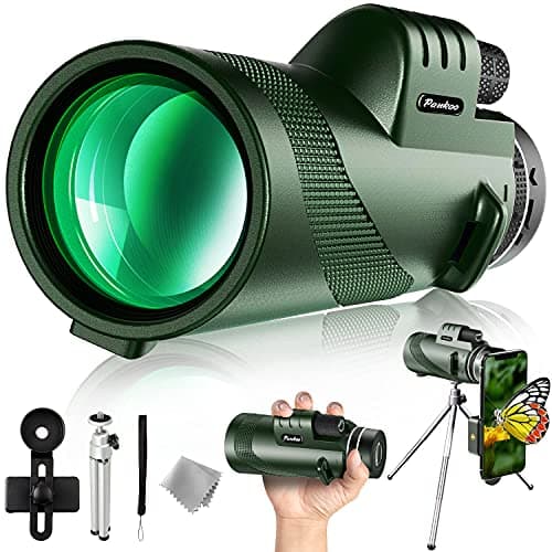40X60 Monocular Telescope with Smartphone Holder& Tripod, High Power Nitrogen-Filled Monocular for Adults with BAK4 Prism & FMC Lens, HD Monocular Scope for Birdwatching Hiking Concert Travelling