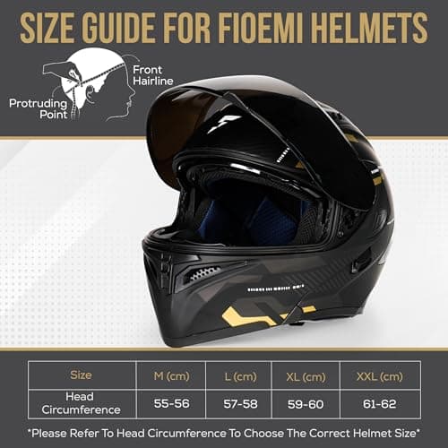 Modular Flip-Up Motorcycle Helmet | DOT Approved Full Face Dual Visor Street Bike Helmet with Tinted Visor & Ski Mask for Men & Women | Matte Black