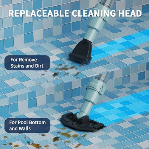 Lydsto S1 Lite Cordless Spa Hot Tub Vacuum Cleaner – 90-Min Runtime, Powerful 20W Brushless Motor, Includes 3 Aluminum Poles, Lightweight Handheld Pool Vacuum to Clean Small Debris Types, Silver