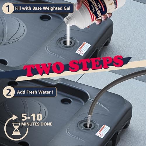 AceGold Sand & Sand Bag Alternative Polymer | Base Weighted Gel Replaces 625 lbs. Sandbags to Anchor Portable Basketball Hoops, Umbrellas, Pool Hoops & Items with a Base from Falling | 25oz