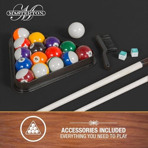 EastPoint Sports Masterton 2.0 Billiard Bar-Size Pool Table 87 Inch - Perfect for Family Game Room