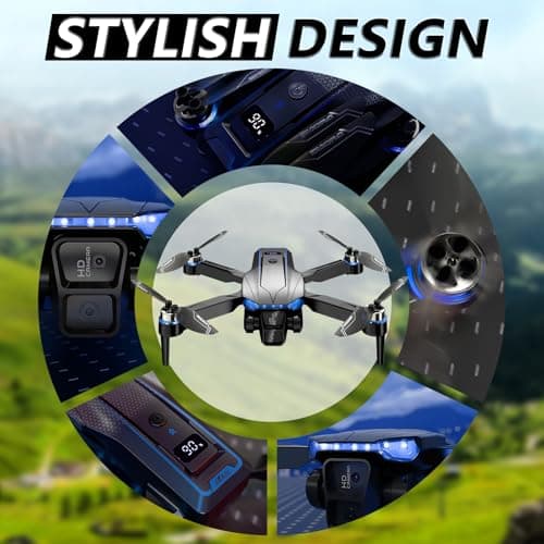 Foldable FPV Drone for Kids & Adults, Clearance! 1080P HD Camera, Carrying Case, Gesture Control Selfie, Altitude Hold, One-Key Takeoff/Landing, 3D Flips——Only $25.99