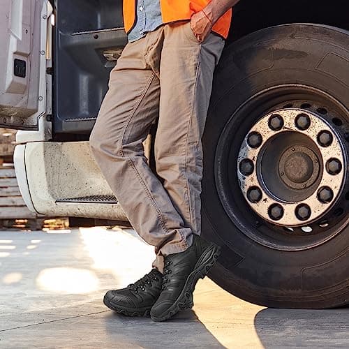 NORTIV 8 Men's Ankle High Waterproof Hiking Boots Outdoor Lightweight Shoes Trekking Trails Armadillo