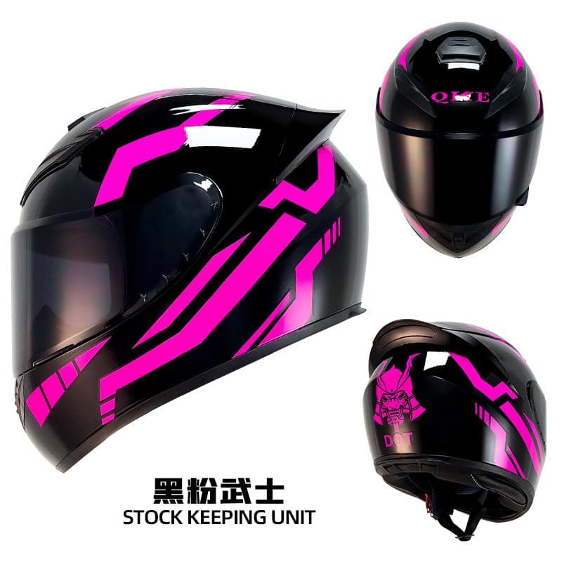 Motorcycle Helmet Racing Motocross Helmets Full Face Helmet with Internal Tinted Visor & DOT Approved for Moped ATV Cruiser Scooter