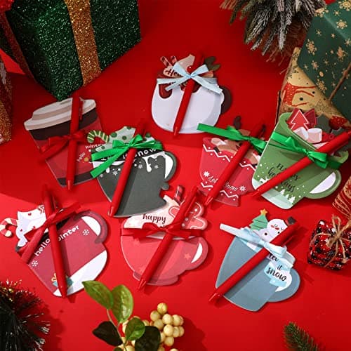 Christmas Holiday To-do List, Winter Themed Notepads for Coworkers Employees Staff, Office Study Work Gifts Party Favors Geyee 9 Sets Christmas Coffee Cup Notepad with Pen Office Gifts B0B8Z63J2N