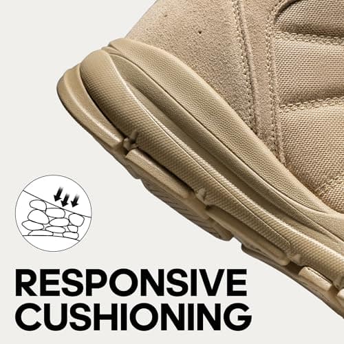 NORTIV 8 Men's Waterproof Lightweight Military Tactical Work Boots Outdoor Hiking Combat Motorcycle Boots