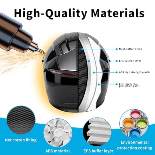 Bluetooth Modular Motorcycle Helmets with Tail Lights, DOT Certified Flip-Up Dual Visor Full Face Helmets for Men & Women Moto ATV UTV Snowmobile ADV Four Wheeler Street Bike
