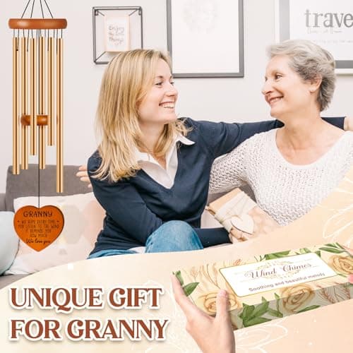 Gifts for Granny from Grandkids, Granny Gift Wind Chimes, Birthday, Retirement, Thanksgiving, Mothers Day, Grandparents Gifts from Grandchildren, Grandma Gift B0F87FQ1ZB