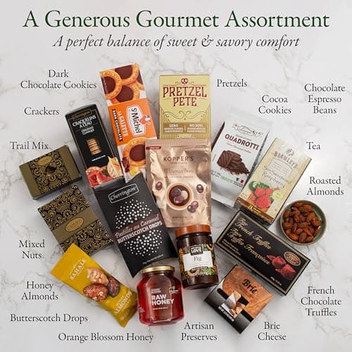 Gourmet Sympathy Basket w/ Italian Cheese, Crackers, Preserves, Chocolates, Cookies, Tea, Nuts & More, Personalized Message Capalbo's Deepest Sympathy Gift Basket in Gift-Ready Packaging B004USOZ2C