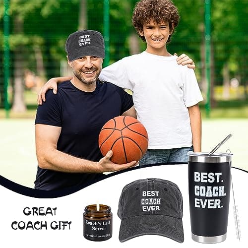 LiYiQ Coaches Gifts, Best Coach Ever, Christmas Gifts, Thank You Gift for Coach, Gift for Baseball Softball Soccer Basketball Coaches