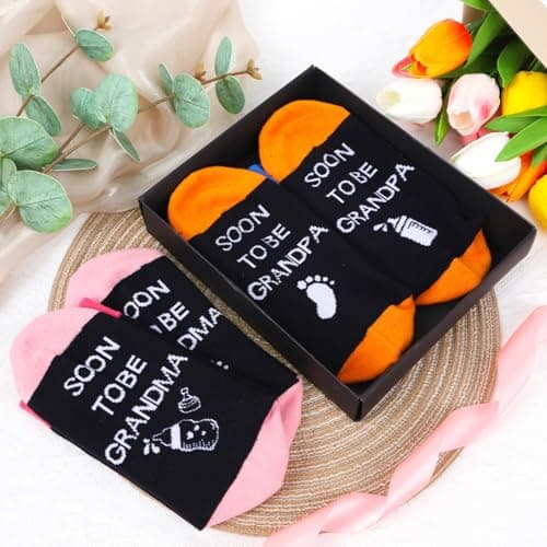New Parent Grandparent Socks First Time New Mom Dad Grandma Grandpa to be Christmas Mother's Father's Day Gift