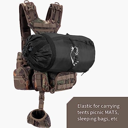 BLISSWILL Hunting Backpack Hunting Fanny Pack with Harness Pouch,Turkey Hunting fanny Pack, Binocular Harness houlder-Supported Waist pack for Bow Rifle