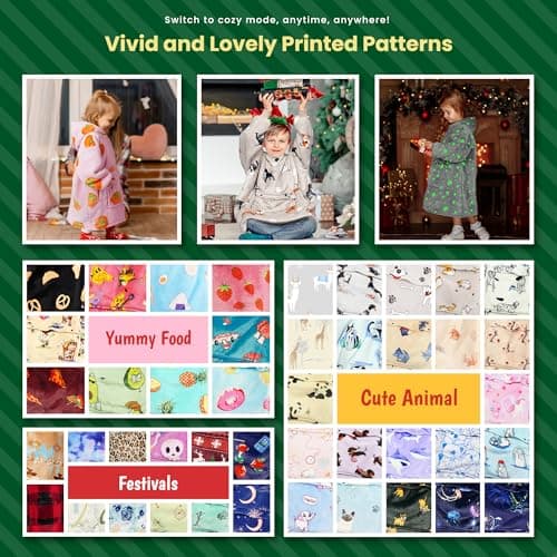 Narecte Kids Hoodie Blanket Birthday Gifts for Girls Year Old Girl Toddler Wearable Blanket Hoodie Kids Oversized Ideas Teen