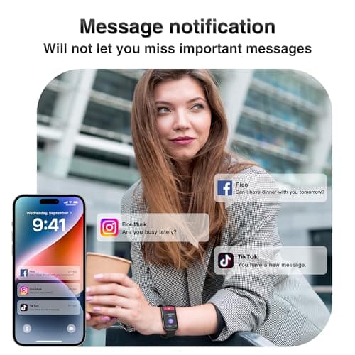 Fitness Tracker, Smart Watches for Women Men with 24/7 Heart Rate/Blood Pressure/Blood Oxygen Monitor, Sleep Tracker, Calories&Step Counter, IP68 Waterproof Health Activity Trackers for Android&iPhone