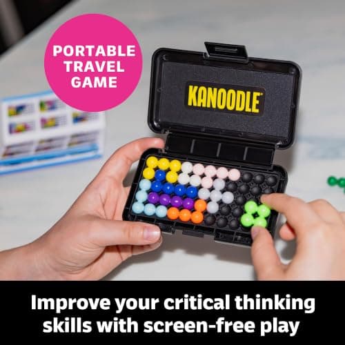 Educational Insights Kanoodle - Original 3D Brain Teaser Puzzle, Single Player Mind Challenge Toys, Handheld Travel Games, Challenging Logic Puzzles and Gifts for Kids, Teens & Adults Ages 7+