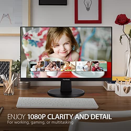 ViewSonic VS2247-MH 22 Inch 1080p Monitor, 100Hz Refresh Rate for Smooth Home and Office Viewing, Eye Care Technology, Thin Bezels, HDMI, and VGA Inputs