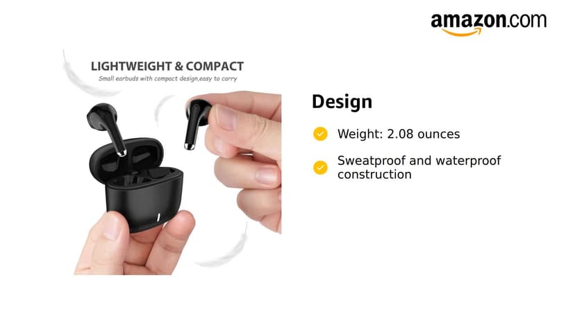 Wireless Earbuds for iPhone 17 Air 16 15 Pro Max Plus 14 13, 5.3 Bluetooth Headphones Noise isolating Ear Buds with Mic Touch Cordless Earbud for Samsung Galaxy S25 Ultra S24 S23 Fe S22 A35 Pixel 10 9