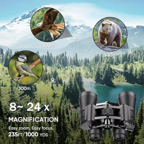 Military Zoom Binoculars 180x100 Powerful HD Binoculars Day/Low Night Optics Hunting Outdoor for Bird Watching Hiking Concert Travel