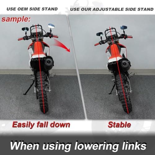 Adjustable Motorcycle Kickstand Side Stand Foot Parking Bracket Compatible with 1000cc Sport Bikes 2008-2025 Models