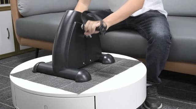 Mini Exercise Bike, AGM Under Desk Bike Pedal Exerciser Foot Cycle Arm & Leg Pedal Exerciser with LCD Screen Displays