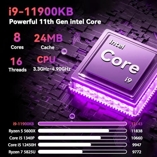 BRENUC NUC 11 Extreme NUC11BTMi9 Intel Core i9-11900KB(8C/16T,up to 4.9 GHz) Home & Business Mini Desktop UHD Graphics, WiFi 6E, Bluetooth 5.2, HDMI, USB 3.1, SD Card