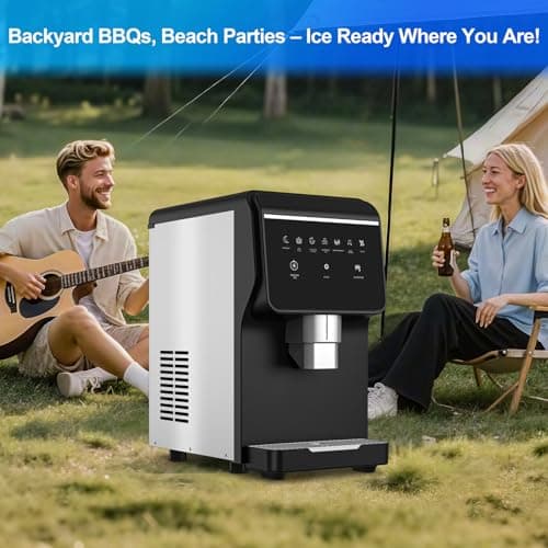 120LB/Day Commercial Under Counter Ice Maker with Smart LCD & Customizable Ice – Under Counter Freestanding, Built 25LBS Ice Storage 6-Min Quick Cycle, Energy Efficient