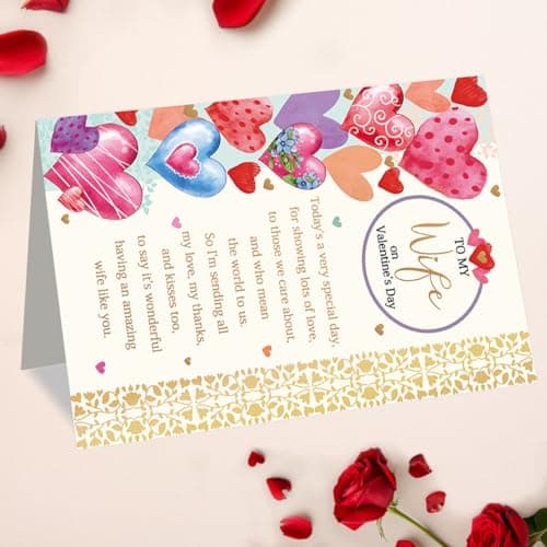 Valentines Day Card for Wife, Valentine's Day Gifts for Wife
