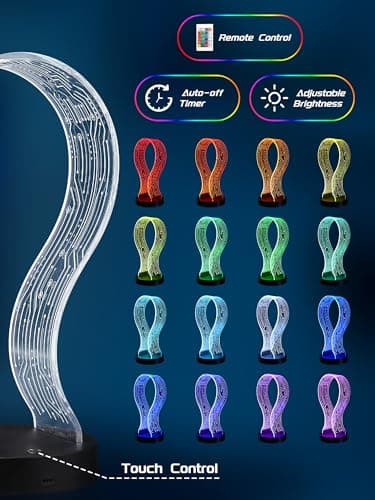 PCB Pattern Acrylic Headset Stand with 1 USB and 1 Type-C Charging Ports, Gifts for Men Boy Father Dad and DJ Music Lovers CoolGift Mart Light Up Headphone Stand, Gifts for Gamers B0DGKV973D