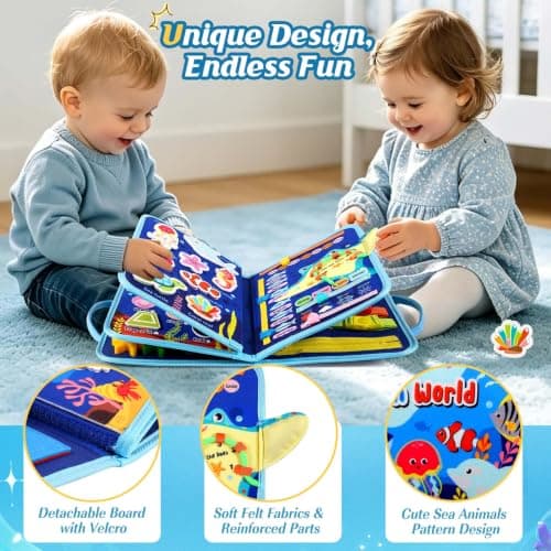Winblo Toddler Busy Board - Montessori Toys for Toddler Boy Girl Birthday Gift, Educational Learning Sensory Busy Book for Toddlers Boys, Toddlers Activities Travel Toys for Airplane Car B0GYQZCVWG