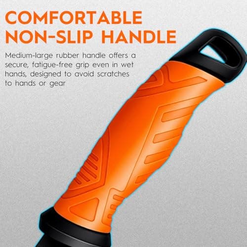 BasicGear Fishing Fillet Knife Set of 4 – 5”, 7”, 8”, 9” 440C Stainless Steel Knives with Non-Stick Blades, Sheaths, Sharpener, and Carry Bag – Deboning and Filleting Tools for All Fish Types