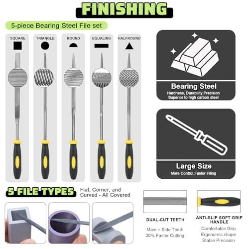 3D Printer Tools Kit, 34pcs 3D Printer Accessories for All FDM/SLA Printers Includes Nozzle Cleaning, Removal Scrapers, Finishing Tools, 5 Types of Files,Brushes, Wire Cutter, Engraving Knife