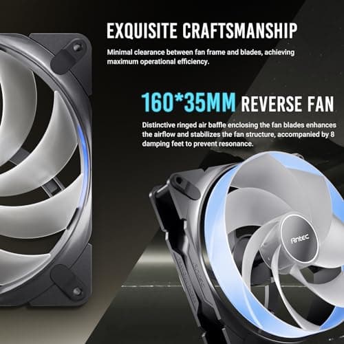 Antec C8 ARGB, 2X TQR 160mm & 1x TQ 140mm ARGB PWM Fans Included,Dual-Chamber Layout, Type-C, 360mm Radiator Support, Seamless TG Front & Side Panels, RTX 40 Compatible, Full-Tower E-ATX PC Case