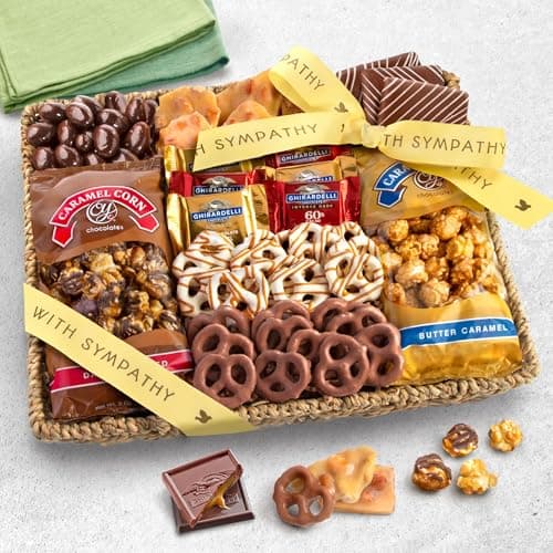 A Gift Inside Sympathy Gift Basket, Chocolate Gift Basket with Gourmet Chocolates, Sweet Treats & Snacks, Thinking of You Gift for Friends, Family & Coworkers B084XVVPQL