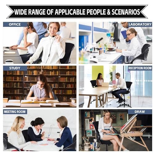 Ergonomic Drafting Chair,Standing Computer Desk Chair,Foot Ring,Lumbar Support,Swivel Task Chair-Black
