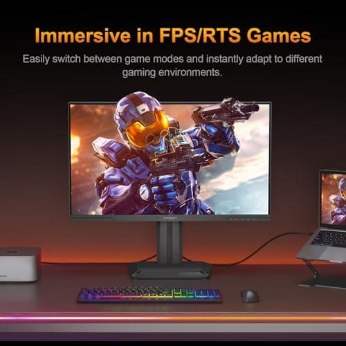 INNOCN 24.5" 2K QHD 2560 x 1440P 240Hz Monitor, Gaming Console Ready, Mini-LED Precisely Local Dimming, Monitor for Mac, HDMI 2.1, DP 1.4, Height Pivot Adjustable Stand, Black - 25M2S