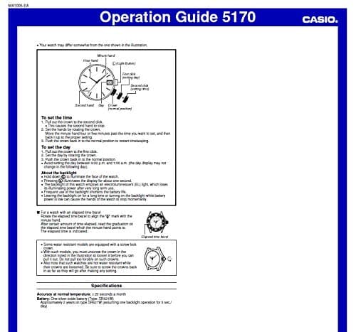 Casio FT500WC Series | Men's Analog Watch | 100 Meter Water Resistance | LED Light | Date Display | Leather/Cloth Band | Regular Time Keeping (HR, Min, SEC, PM, Date, Day) | 3 Year Battery