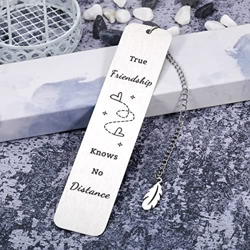 Long Distance Friendship Bookmark Going Away Gifts for Women Men Best Friends BFF Besties BFF Soul Sisters Girls Teens Kids Leaving Moving Birthday Christmas Graduation Wedding Farewell Gifts for Her