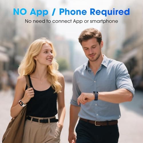 DAVIKO Pedometer Watch Senior Friendly No App/Phone Required, Waterproof Fitness Tracker Watch with Step Counter Calories/Sleep Tracker for Walking Running for Men Women
