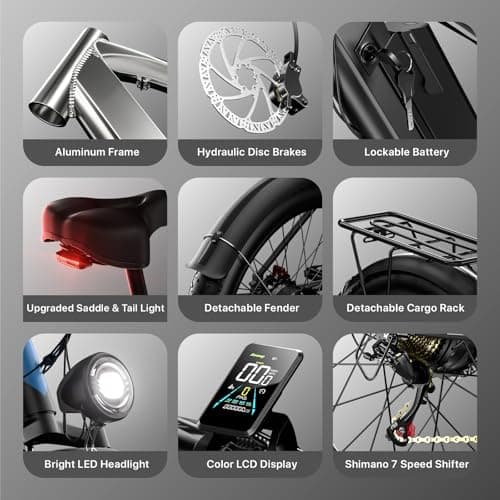 Electric Bike, Peak 2000W Full Suspension Ebike for Adults, 921.6WH Built-in Battery Mens Electric Bicycle 80 Miles Range Dual Hydraulic Brake, 26" Fat Tire Off Road E Bike for Mountain, Snow, Sand