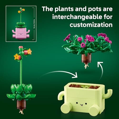 Building Toys for Girls & Boys, Ages 9+, Decor for Dorm Room or Kids Bedroom, 253 Pieces, Gift Idea LEGO Botanicals Rocking Plants 11506 B0G2SZQS1C