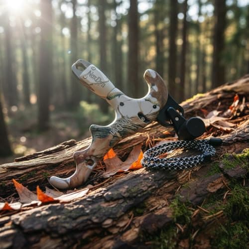 Archery Bow Release for Compound Bow, 4-Finger Adjustable Sensitivity Thumb Release Aid, 360° Rotatable Head for Hunting and Target Practice (Camouflage)