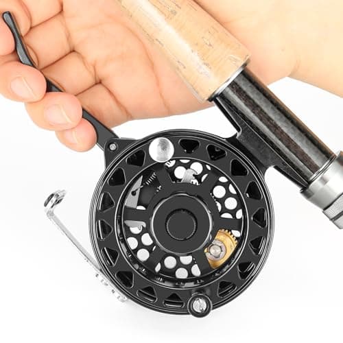 Semi-Automatic Fly Reel with Adjustable Drag Quick Spool Removal Made of CNC Machined Aluminum for Freshwater Lake River Trout Fly Fishing
