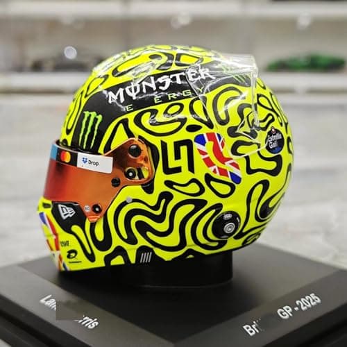 HTLNUZD 2025 1/5 Mcl39#4 Mini Helmet for BritainGP F1 Norris Champion Racing Helmet Model Ornament Customized Gift for Adults