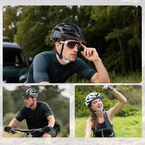 Adult Cycling Bike Helmet, Lightweight and Adjustable with Pads&Visor for Men and Women,Premium Quality Airflow Unisex Bicycle Helmet,Suggested Fit 58-61 cm